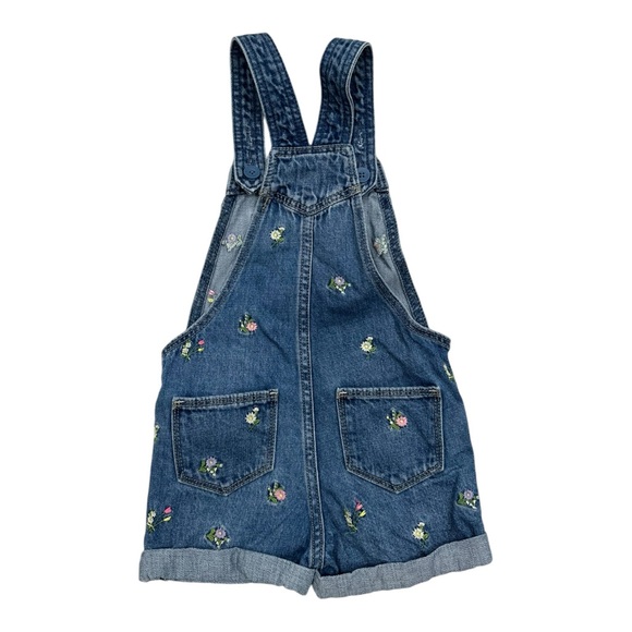 Gap Denim Toddler Girls Shortall Daisy Embroidered Size 2T - Picture 5 of 5